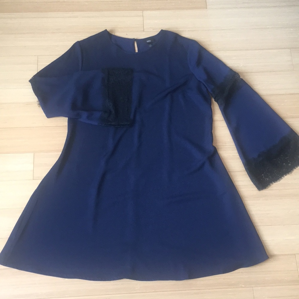 Mossimo Navy Blue Bell Sleeved Dress